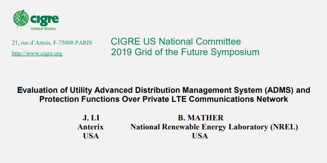 Evaluation of Utility Advanced Distribution Management System (ADMS) and Protection Functions Over Private LTE Communications Network